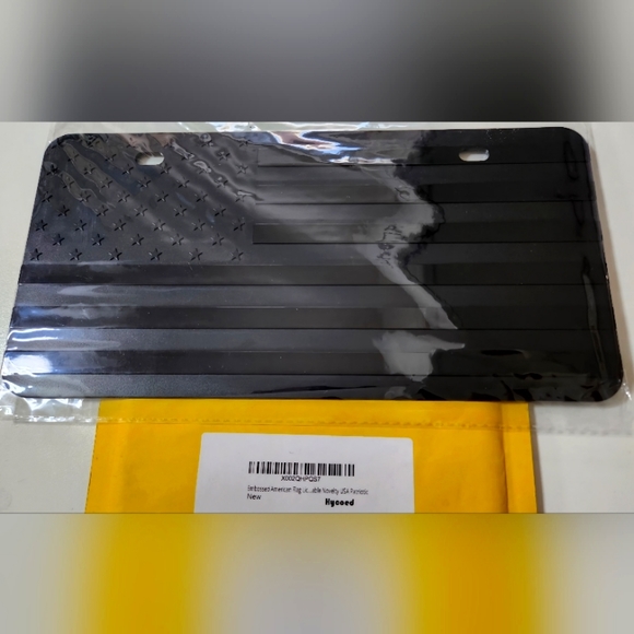 Embossed American Flag License Plate - Picture 3 of 3